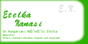 etelka nanasi business card